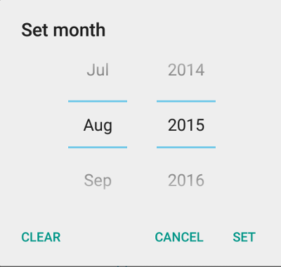 Month input