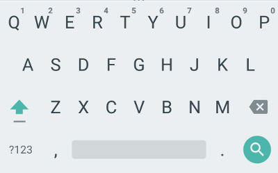 Search keyboard